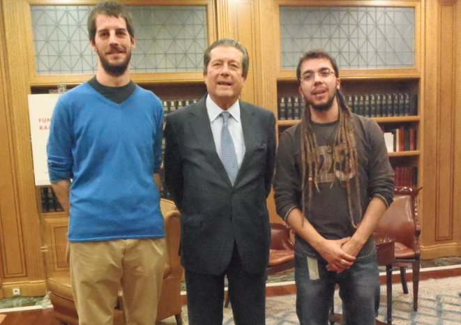Día Escolar de No-violencia y Paz, entrevistando a Federico Mayor Zaragoza